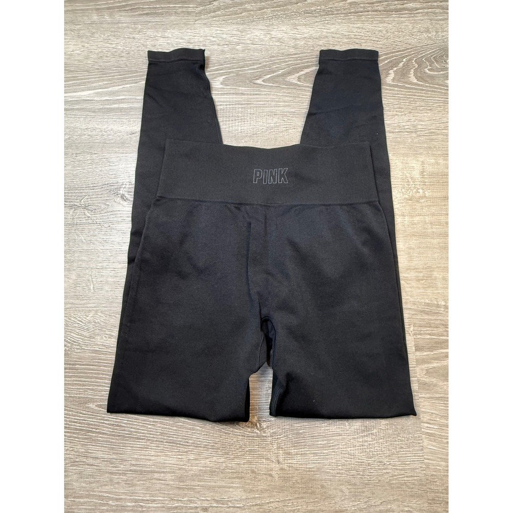 Victorias Secret PINK Seamless High Waist Leggings Black Small Gym Yoga Tights